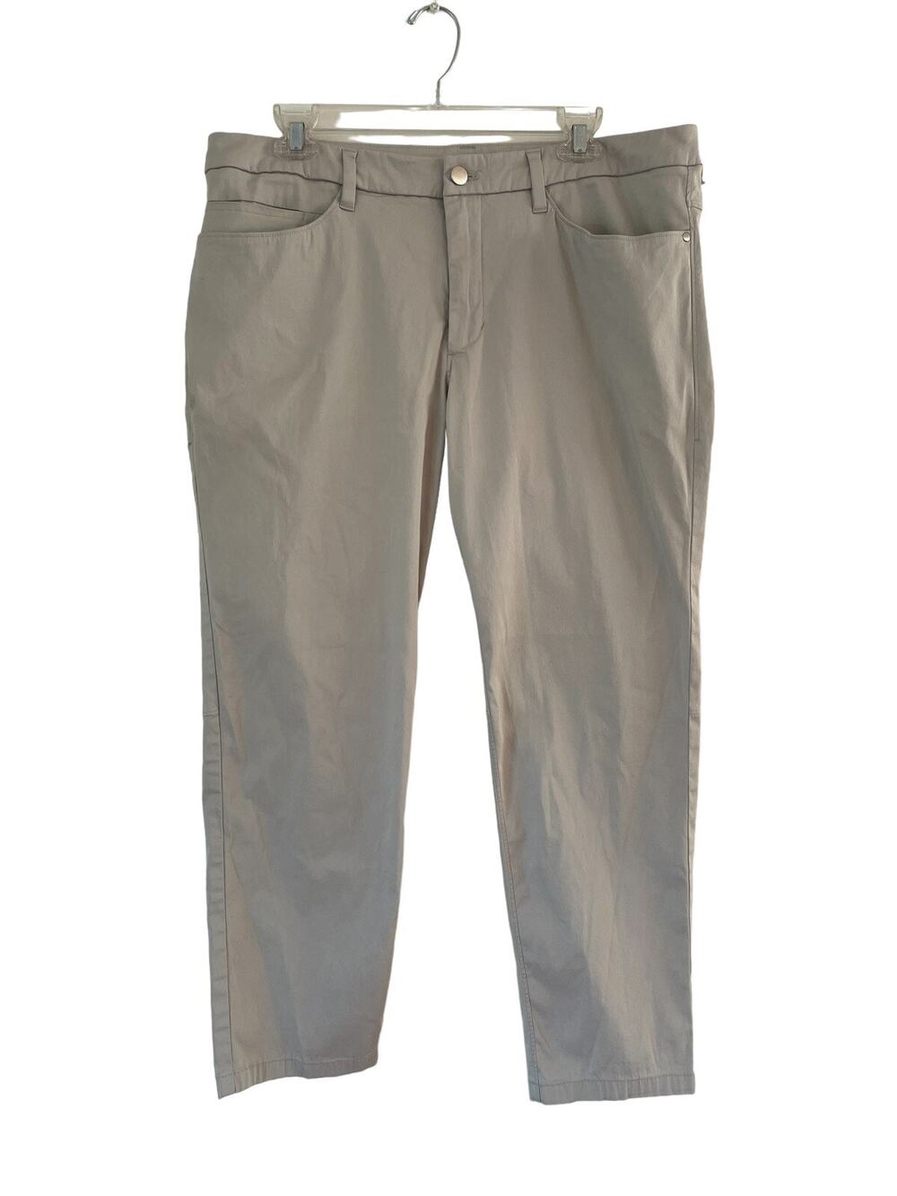 Lululemon Abc Pant Classic Warpstreme Mens 36x26 Light Gray Short